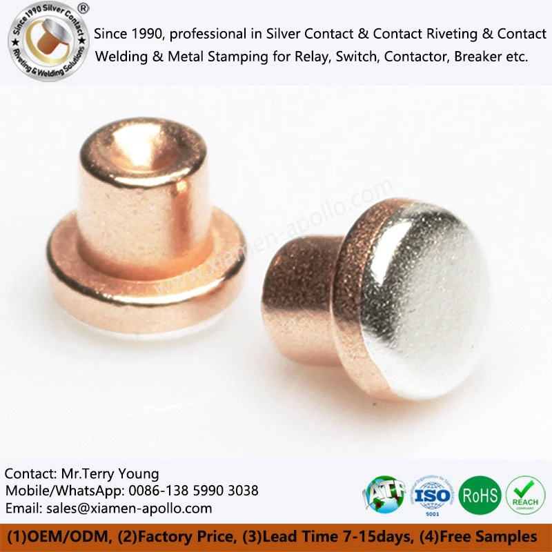 AgNi Bimetal Contact Rivets AgNi Bimetal Contact Rivets