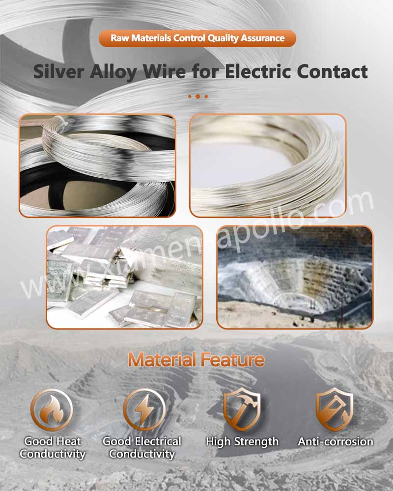 Silver Alloy Raw Material for AgNi Bimetal Contact Rivets Silver Alloy Raw Material for AgNi Bimetal Contact Rivets