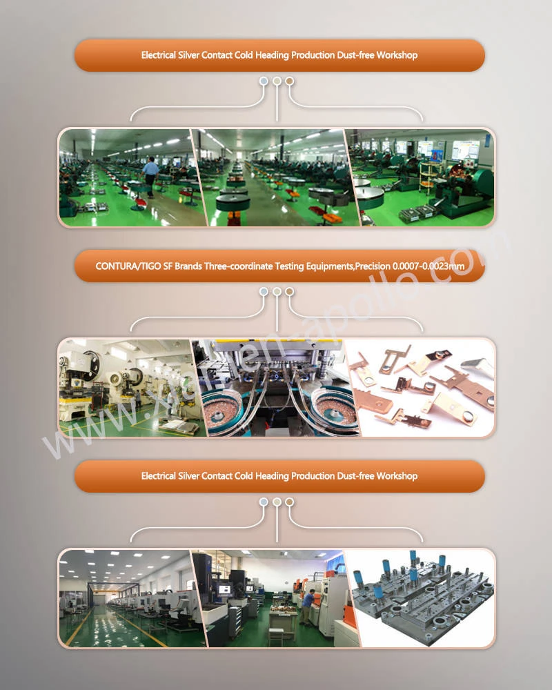 AgCuAg Multi-Layer Electrical Contacts Cold Heading Production Dust-free Workshop AgCuAg Multi-Layer Electrical Contacts Cold Heading Production Dust-free Workshop